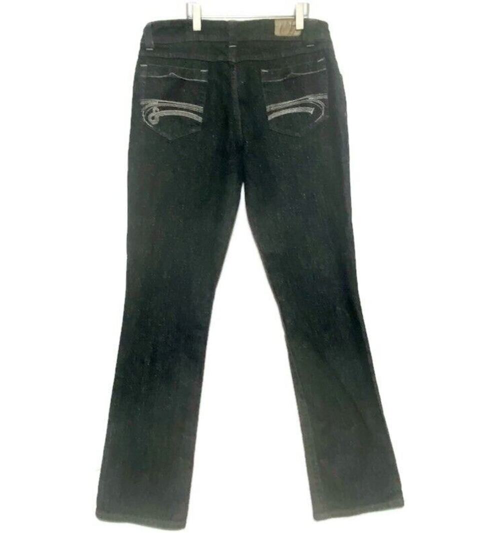 Sean John Women's Black Straight Leg Jeans Size 11 Embellished Pockets